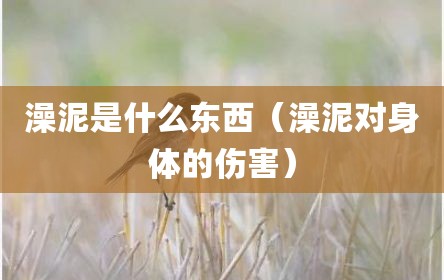 澡泥是什么东西（澡泥对身体的伤害）