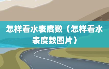 怎样看水表度数（怎样看水表度数图片）