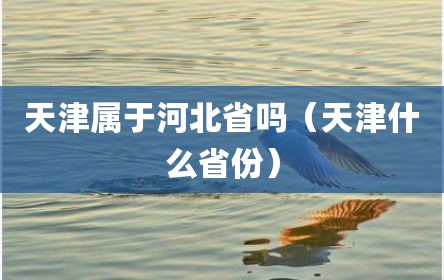 天津属于河北省吗（天津什么省份）