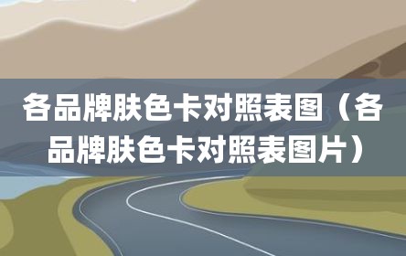 各品牌肤色卡对照表图（各品牌肤色卡对照表图片）
