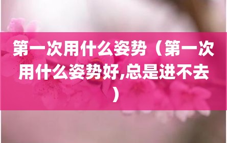 第一次用什么姿势（第一次用什么姿势好,总是进不去）