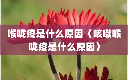 喉咙疼是什么原因（咳嗽喉咙疼是什么原因）
