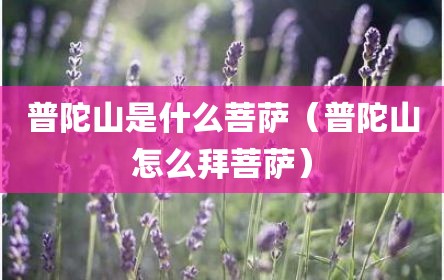 普陀山是什么菩萨（普陀山怎么拜菩萨）