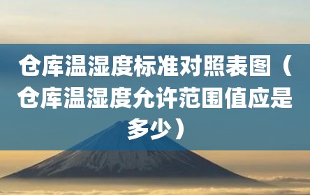 仓库温湿度标准对照表图（仓库温湿度允许范围值应是多少）