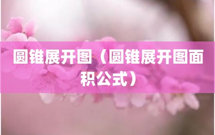 圆锥展开图（圆锥展开图面积公式）