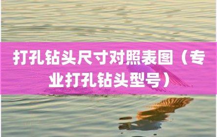 打孔钻头尺寸对照表图（专业打孔钻头型号）