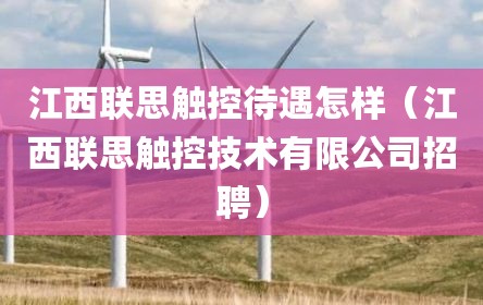 江西联思触控待遇怎样（江西联思触控技术有限公司招聘）