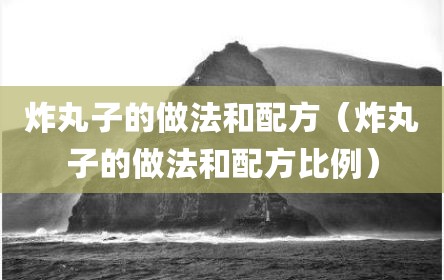 炸丸子的做法和配方（炸丸子的做法和配方比例）