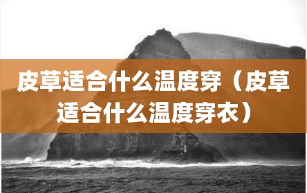 皮草适合什么温度穿（皮草适合什么温度穿衣）