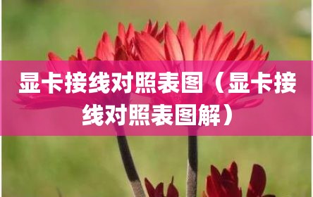 显卡接线对照表图（显卡接线对照表图解）