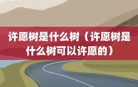 许愿树是什么树（许愿树是什么树可以许愿的）
