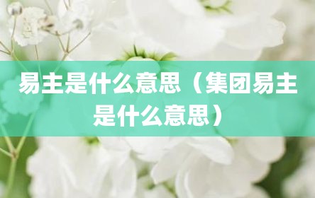 易主是什么意思（集团易主是什么意思）