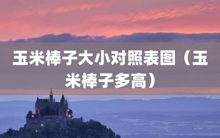 玉米棒子大小对照表图（玉米棒子多高）