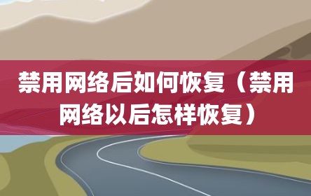 禁用网络后如何恢复（禁用网络以后怎样恢复）