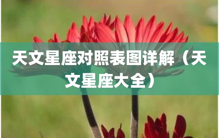 天文星座对照表图详解（天文星座大全）