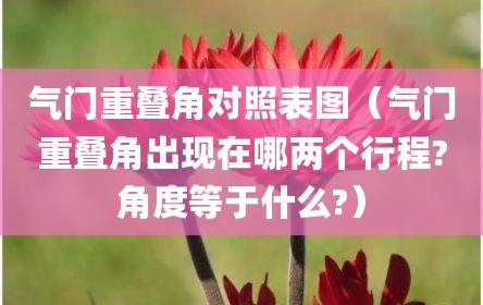 气门重叠角对照表图（气门重叠角出现在哪两个行程?角度等于什么?）