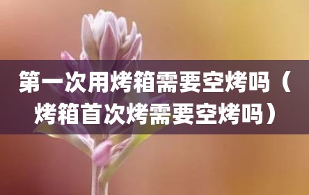 第一次用烤箱需要空烤吗（烤箱首次烤需要空烤吗）