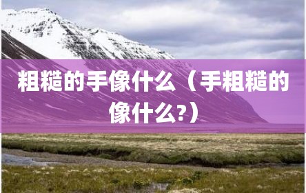 粗糙的手像什么（手粗糙的像什么?）