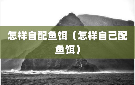 怎样自配鱼饵（怎样自己配鱼饵）