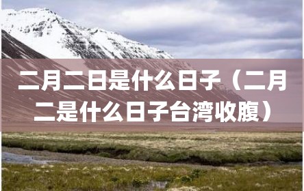 二月二日是什么日子（二月二是什么日子台湾收腹）