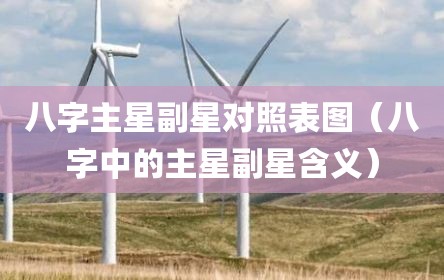 八字主星副星对照表图（八字中的主星副星含义）