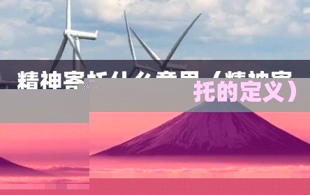 精神寄托什么意思（精神寄托的定义）