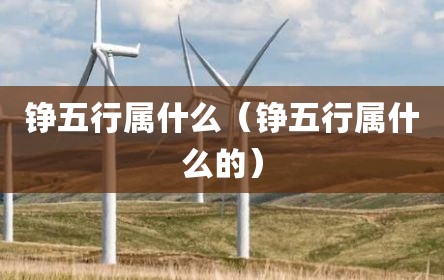 铮五行属什么（铮五行属什么的）