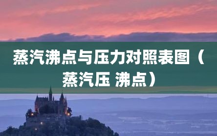 蒸汽沸点与压力对照表图（蒸汽压 沸点）