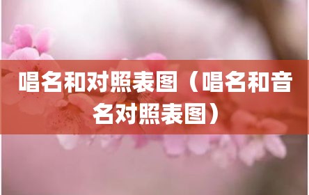 唱名和对照表图（唱名和音名对照表图）