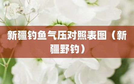 新疆钓鱼气压对照表图（新疆野钓）