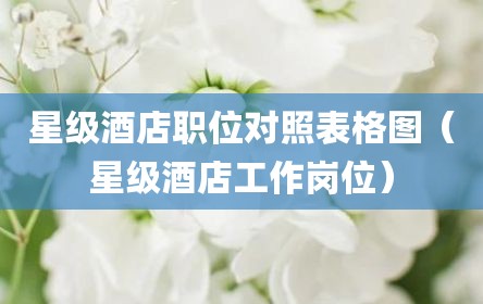 星级酒店职位对照表格图（星级酒店工作岗位）