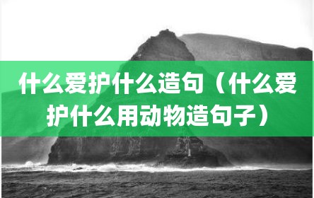 什么爱护什么造句（什么爱护什么用动物造句子）