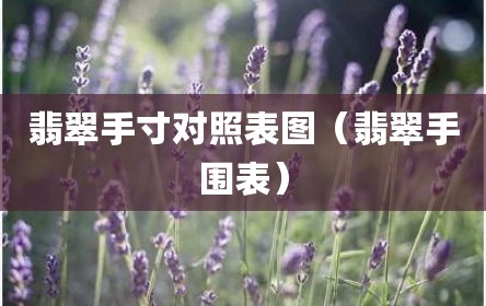 翡翠手寸对照表图（翡翠手围表）
