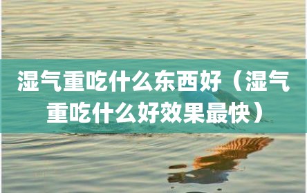 湿气重吃什么东西好（湿气重吃什么好效果最快）