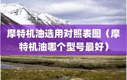 摩特机油选用对照表图（摩特机油哪个型号最好）
