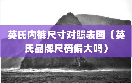 英氏内裤尺寸对照表图（英氏品牌尺码偏大吗）