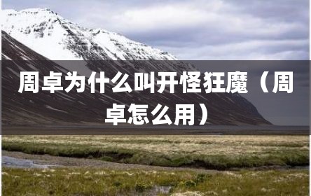 周卓为什么叫开怪狂魔（周卓怎么用）