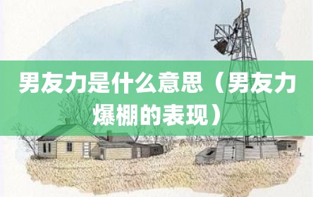 男友力是什么意思（男友力爆棚的表现）