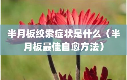 半月板绞索症状是什么（半月板最佳自愈方法）