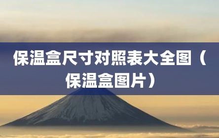 保温盒尺寸对照表大全图（保温盒图片）