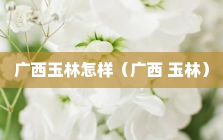 广西玉林怎样（广西 玉林）