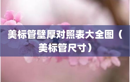 美标管壁厚对照表大全图（美标管尺寸）