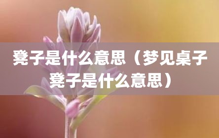 凳子是什么意思（梦见桌子凳子是什么意思）