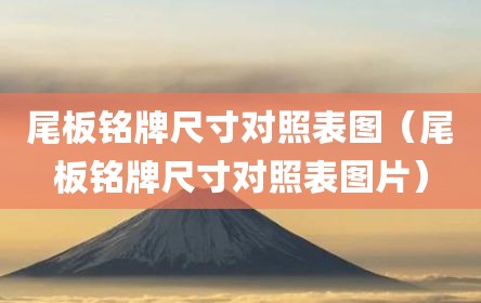 尾板铭牌尺寸对照表图（尾板铭牌尺寸对照表图片）