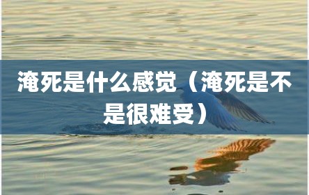 淹死是什么感觉（淹死是不是很难受）
