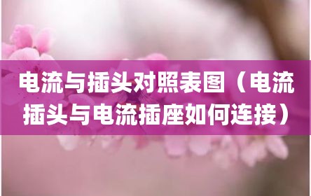 电流与插头对照表图（电流插头与电流插座如何连接）