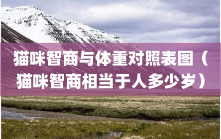 猫咪智商与体重对照表图（猫咪智商相当于人多少岁）