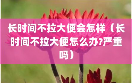 长时间不拉大便会怎样（长时间不拉大便怎么办?严重吗）