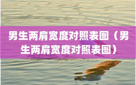 男生两肩宽度对照表图（男生两肩宽度对照表图）