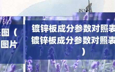 镀锌板成分参数对照表图（镀锌板成分参数对照表图片）